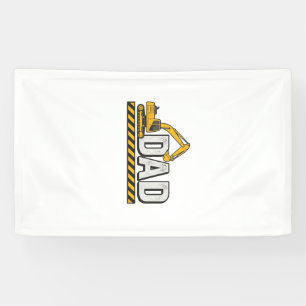 Lona Diseño de camiseta vintage de excavadora para papá