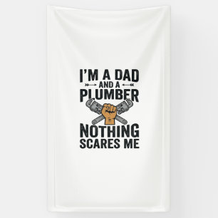 Lona Diseño de camiseta vintage de fontanero papá nada 