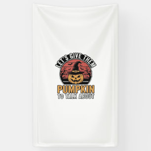 Lona Diseño de camiseta vintage de Halloween de calabaz