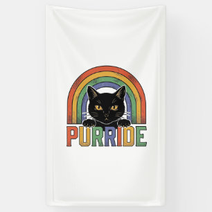 Lona Diseño de camiseta vintage Purride gato negro arco