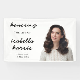 Lona Diseño de Celebración de la Vida con Letra Moderna