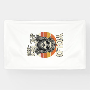 Lona Diseño de cita de grabado vintage divertido Jesús