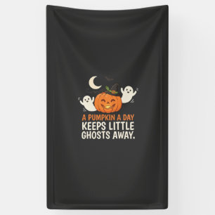 Lona Diseño de cita de Halloween de fantasma de calabaz