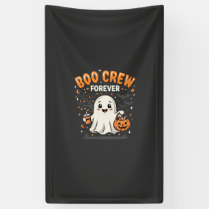 Lona Diseño de fantasma de Halloween Boo Crew Forever_1