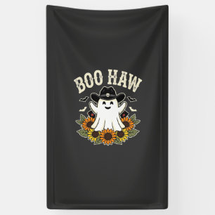 Lona Diseño de fantasma de Halloween occidental Boo Haw