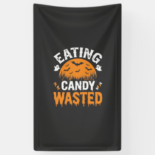 Lona Diseño de Halloween de comer dulces desperdiciados