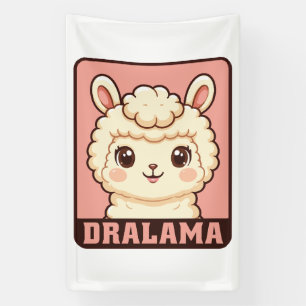 Lona Diseño de ilustración de llama adorable