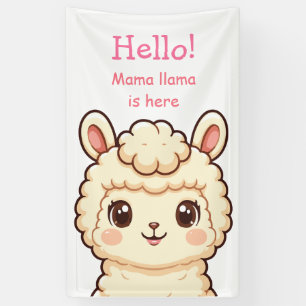 Lona Diseño de ilustración de llama linda