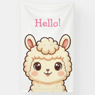 Lona Diseño de ilustración de llama linda