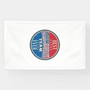 Lona Diseño de insignia vintage patriótica del equipo d