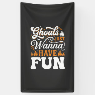 Lona Diseño de monstruos de Halloween que solo quieren