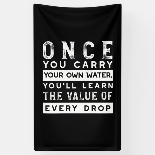 Lona Diseño de oferta de sabiduría - Valor de cada gota (Vertical)
