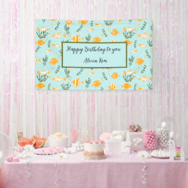 Lona Diseño de patrones de peces acuáticos