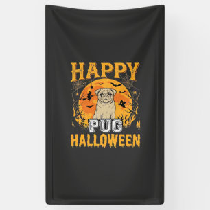 Lona Diseño de perro espeluznante de Halloween de Pug f