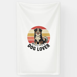 Lona Diseño de perro lindo grabado vintage amante de pe