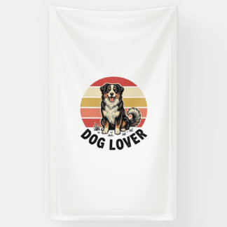 Lona Diseño de perro lindo grabado vintage amante de pe