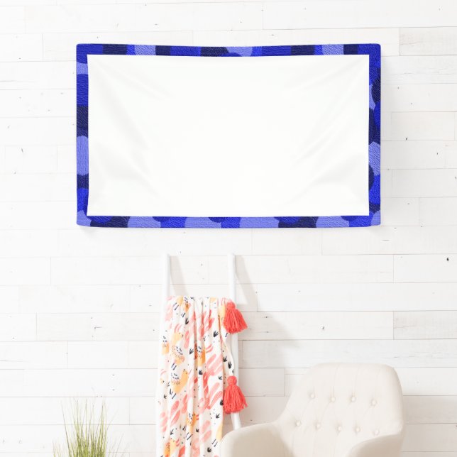 Lona Diseño de pinceladas en colores azul marino (In situ)