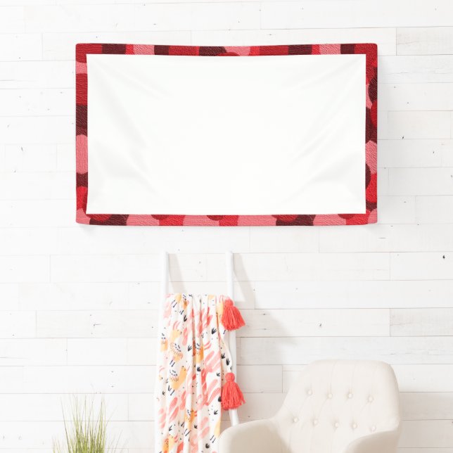 Lona Diseño de pinceladas en rojo (In situ)