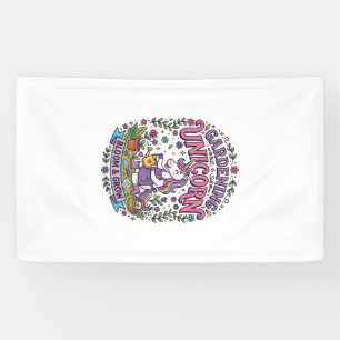 Lona Diseño de regalo bonito comercial unicornio jardin