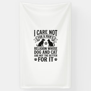 Lona Diseño de Religión de Perro Gato Vintage Cita Aman