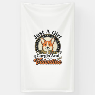 Lona Diseño de San Valentín de Corgi para amantes de lo