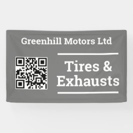 Lona Diseño de servicio de vehículos de garaje con códi