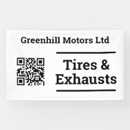 Lona Diseño de servicio de vehículos de garaje con códi