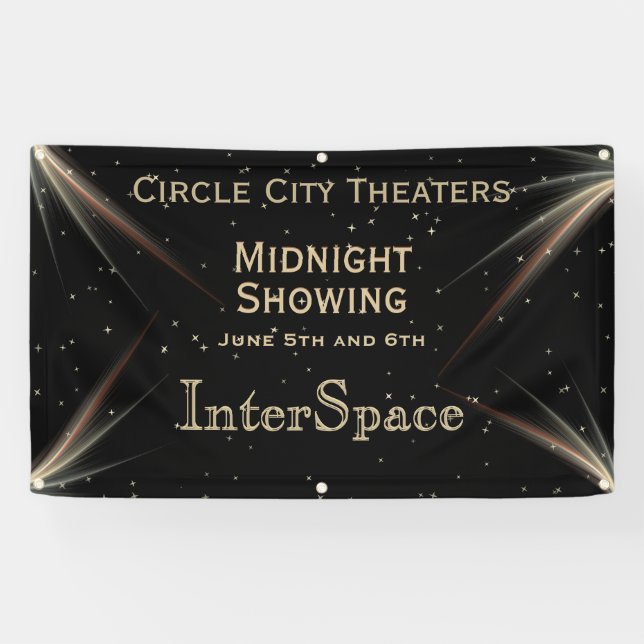 Lona Diseño de texto de Personalizado de temas de espac (Horizontal)