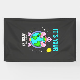 Lona Diseño de Tortuga del Día de la Tierra 22 de Abril