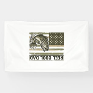Lona Diseño de vector de bandera de pesca de lubina gen