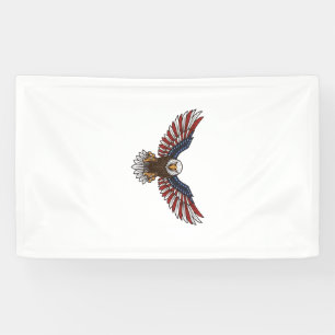 Lona Diseño de vector de grabado vintage de águila patr