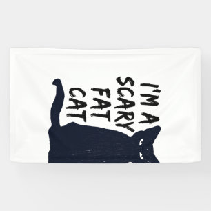 Lona Diseño gráfico de gato negro de Halloween espeluzn