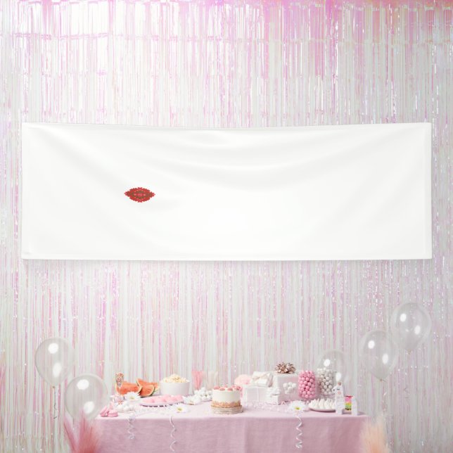 Lona Diseño gráfico rojo simétrico con geométrica (Fiesta)