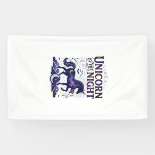 Lona Diseño Gráfico Unicornio de la Noche Zazzle Diseño