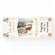 Diseño moderno elegante foto de bienvenida boda