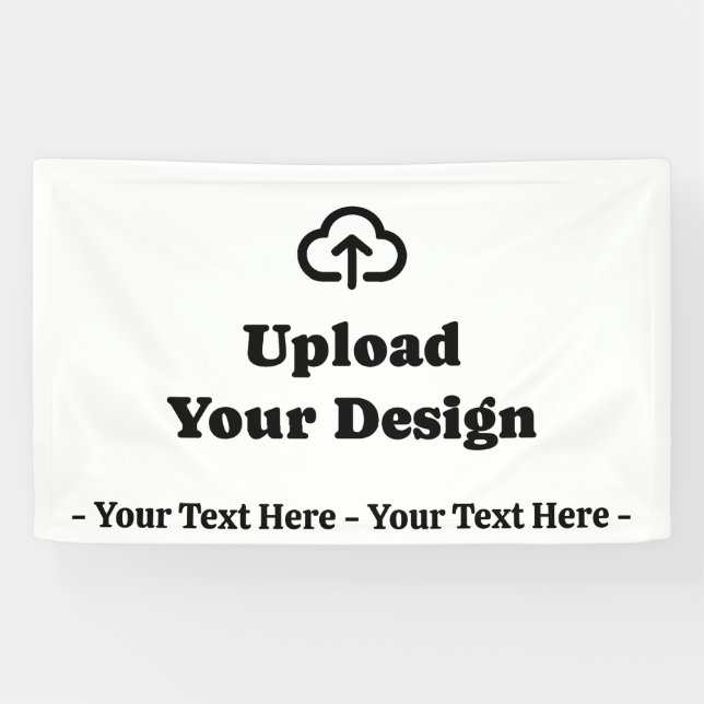 Lona Diseño personalizado con texto (Horizontal)