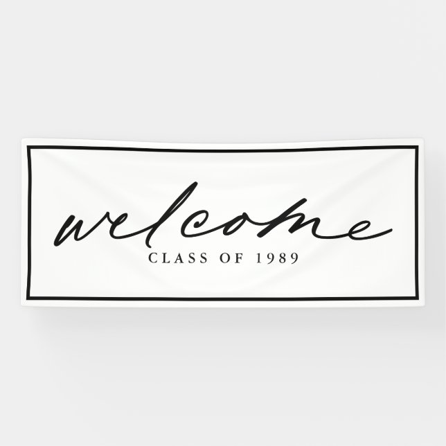 Lona Diseño personalizado del guión de bienvenida moder (Horizontal)