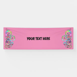 Lona Diseño pintado de mano cardíaca espiral 1