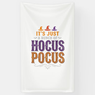 Lona Diseño tipográfico vintage de Halloween Hocus Pocu