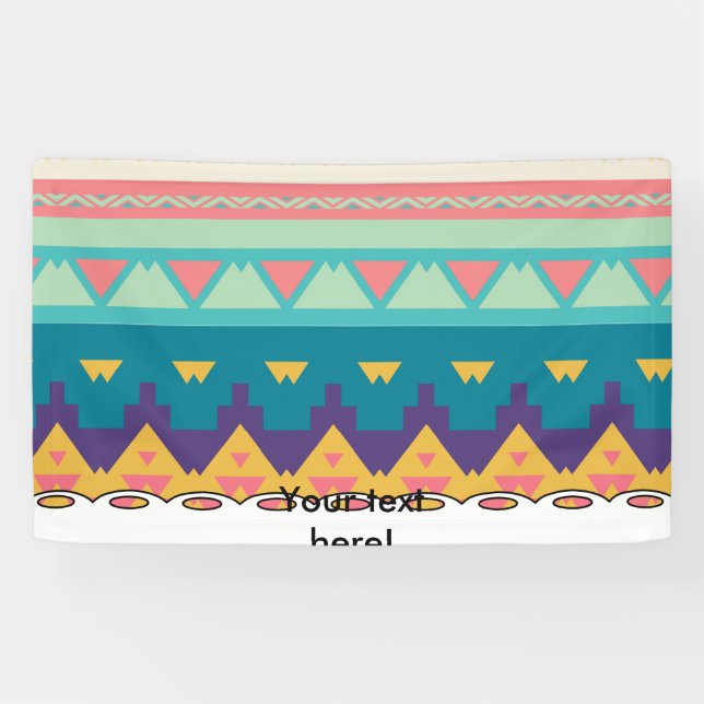 Lona Diseño tribal Pastel (Horizontal)