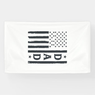 Lona Diseño vectorial de bandera americana de papá vint