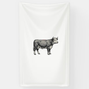 Lona Diseño vectorial de bandera patriótica de vaca gra