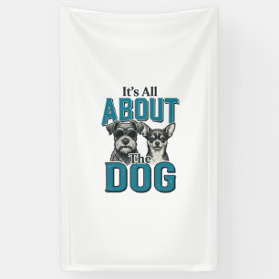 Lona diseño vectorial de cita de amante de perros vinta