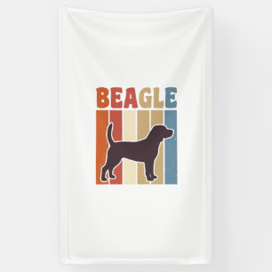 Lona Diseño vectorial de franja retro de perro Beagle v