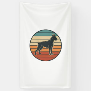 Lona Diseño vectorial de grabado de perro boxer vintage