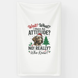 Lona Diseño Vectorial de Navidad con Perro Divertido_1