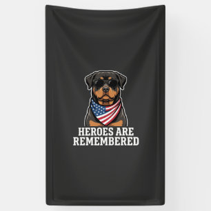 Lona Diseño vectorial de perro héroe Rottweiler patriót