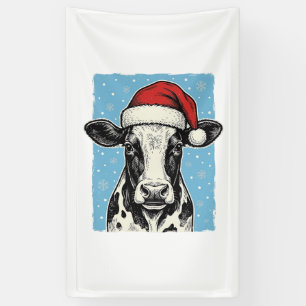 Lona Diseño vectorial de sombrero de Santa de vaca de N