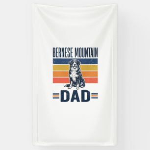 Lona Diseño vectorial vintage de papá perro de montaña