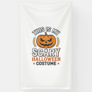 Lona Disfraz de Halloween espantoso Calabaza Diseño vec